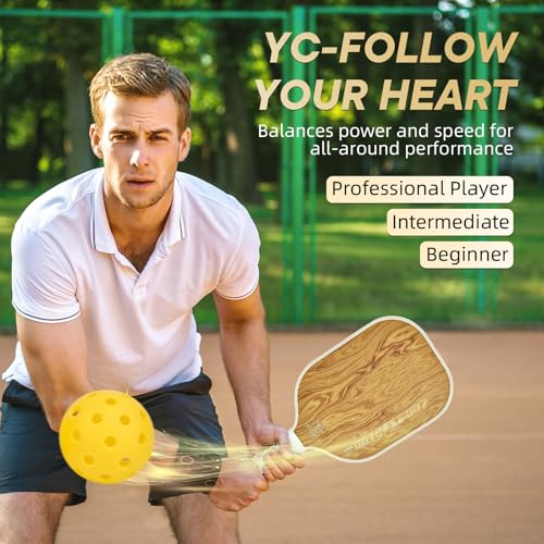 Pickleball Paddles Set of 2, 2026 USAPA Approved Pickleball Set, Fiberglass Lightweight Pickle Ball Rackets 2 Pack, 2 Outdoor Pickleball, 2 Indoor Pickleball Balls, 1 Pickleball Bag for Women and Men