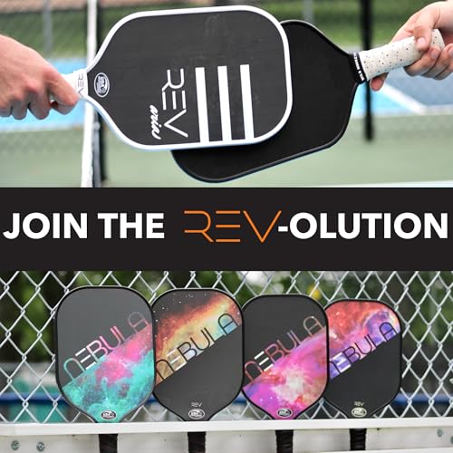 Rev Pickleball Pro-Performance Paddle - Pickleball Racket - Carbon Fiber Face - Thermoformed with Foam-Injected Walls - 14mm - 16.5"x7.5"- 8oz - USA Pickleball Approved - Aria Pro (Blue)