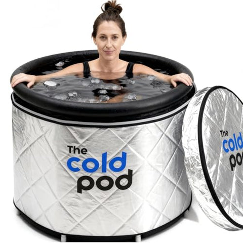 The Cold Pod Insulated Cold Plunge Tub Bundle - 85 Gallons Ice Bath Tub with Thermal Cover,Chiller Compatible,Indoor & Outdoor Ice Plunge at Home for Athletes,Fitness Buff and Health Junkie