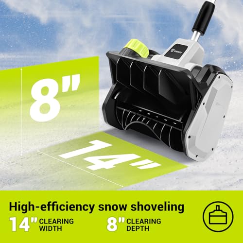 40V Cordless Electric Snow Shovel, 14 Inch Battery Powered Snow Blower with 4.0Ah Battery & 1000W Brushless Motor, 21FT Throw Distance for Driveway, Patio, Sidewalk Snow Removal