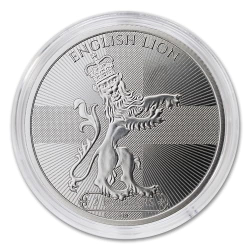 2024-1 oz Niue Silver Heraldic Series: English Lion Coin Brilliant Uncirculated (in Capsule) with Certificate of Authenticity $2 Seller BU