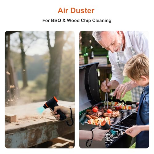 JUFINX X117 Compressed Air Duster-150000RPM Super Power Snow Blower, 3-Gear Adjustable Mini Blower with Fast Charging, Electric Air Duster for Leaves,Snow,Computer, Keyboard, House, Outdoor,and Car