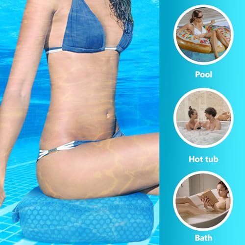 Hot Tub Booster Seat, Weighted SPA Booster Seat Cushion for Adults, 3D Air Mesh Hot Tub Seat Accssories with Non-Slip Micro Dot Bottom,Indoor or Outdoor Quick Dry Hot Tub Pillow