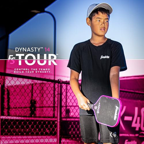 Franklin Sports Pro Pickleball Paddle Set - FS Tour Series Carbon Fiber Pickleball Paddle, Paddle Cover + Paddle Eraser - Official USA Pickleball (USAPA) Approved Paddle Set - Dynasty 14mm Core - Pink