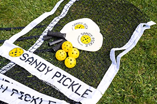 Sandy Pickle | Portable Beach & Grass Pickleball Set | Takes Pickleball Off The Hardcourt Puts IT ON The Beach, in The Park, & ON Your OWN Grass!