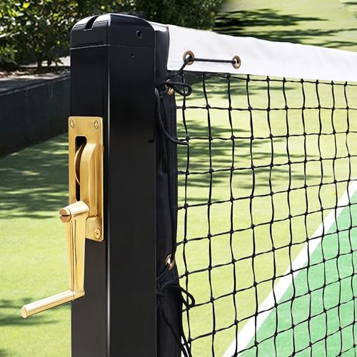 Pro Pickleball Court Net System, Pickle Ball Net Set,Regulation Net 22 FT with 2 Heavy Duty Steel Pickleball Posts, Premium-Grade Brass Winder,Surface Mount Ideal for Indoor or Outdoor Use