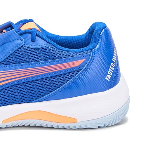 Puma Men's NOVA Court Pickleball Shoe, Vivid Blue-Heat Fire-Puma White, 10