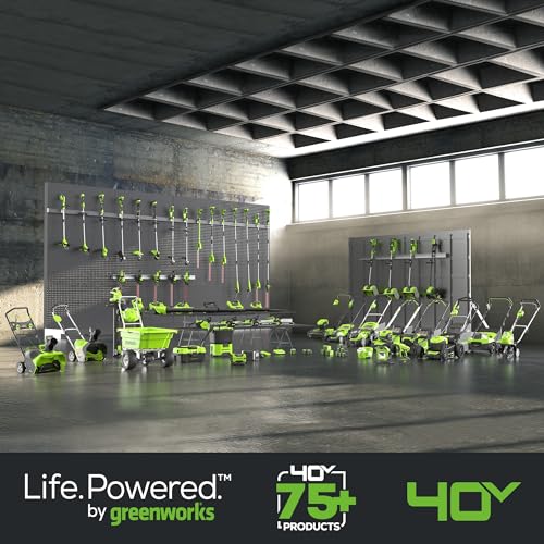 Greenworks 40V Leaf Blower/Sweeper, 150 MPH / 135 CFM, Lightweight, Quiet, with 2.0 Ah Battery and Charger, Perfect for Residential Lawn Care, Leaf Blowing Debris, Dust, Light Snow, and More
