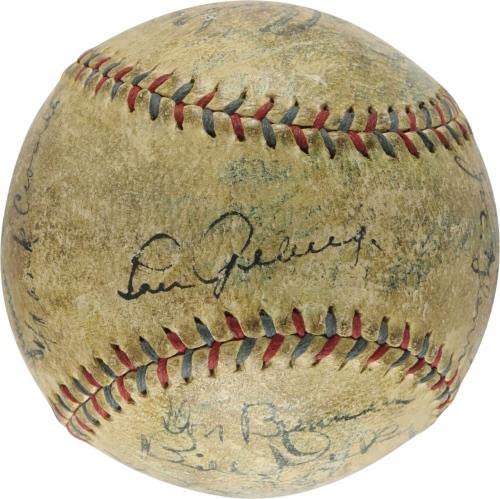 Babe Ruth & Lou Gehrig 1934 New York Yankees Team Signed Baseball PSA DNA COA - Autographed Baseballs