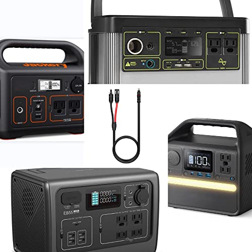 Solar ConnectorsTo DC7909, DC8020 Adapter Perfectly Solar Connector, Compatibility with Jackery Portable Power Station, Solar Panel Extension Cable, 12AWG Heavy Wire