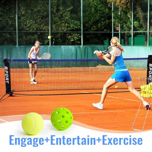 10FT Mini Portable Pickleball Net Set,Tennis net Set,Kids Volleyball net Set,Easy Setup for Driveways, backyards,Nylon Sports Net with Poles