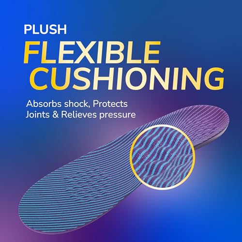 Dr. Scholl's Walk Longer Insoles for Women - Comfortable Plush Foam Cushioning Inserts for Walking, Hiking, and Standing on Feet All-Day with Arch Support - Walk 50% Longer Without Muscle Fatigue
