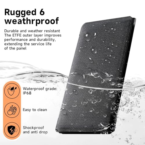 SOKIOVOLA 100W Portable Solar Panel for EF/Jackery/Bluetti/Anker Power Station MC4 Output Lightweight & Compact Foldable Solar Panel Charger Kits IP68 Waterproof for RV Travel Outdoor Activities