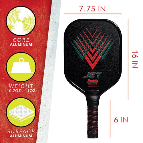 Franklin Sports - Aluminum Pickleball Paddle 4 Player Paddle and Ball Set- USA Pickleball (USAPA) Approved