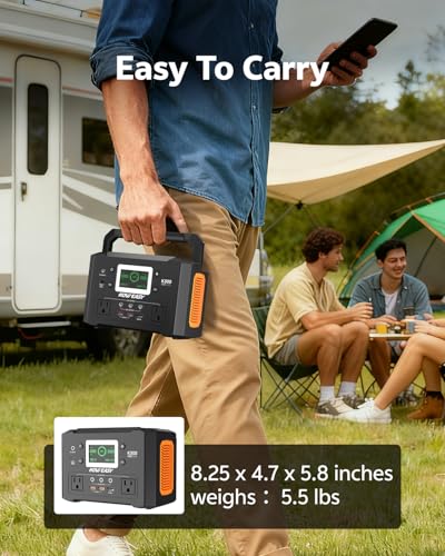 HOWEASY Portable Power Station 300W, 222Wh Solar Generator with 110V Pure Sine Wave AC Outlet & 65W USB-C Fast Charge for Camping, CPAP, Home Emergency, Travel