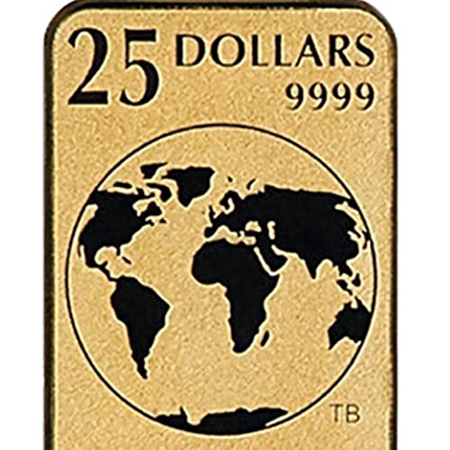 2019 1/10 oz RCM Gold Bar Coin by the Royal Canadian Mint Brilliant Uncirculated with Certificate of Authenticity $25 BU