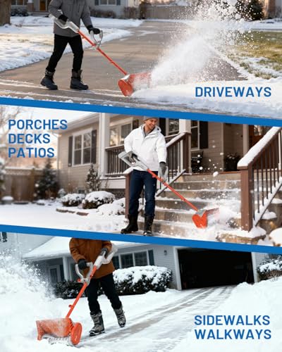 Litheli Cordless Snow Shovel, 13-Inch Battery-Powered Snow Blower with 4.0Ah Battery, Easy to Use Snow Thrower for Driveways, Sidewalks, Decks & Patios