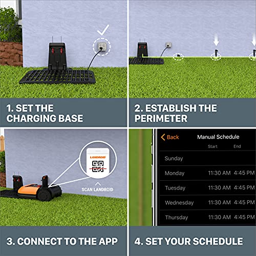 Worx Landroid L 20V 5.0Ah Robotic Lawn Mower 1/2 Acre / 21,780 Sq Ft. Power Share - WR155 (Battery & Charger Included)