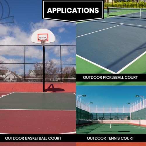 Polymer Pickleball Court Tape, Reflective White Line Marking Tape for Asphalt & Concrete, High Tack, Waterproof, No Residue Removal, Anti-Slip Sports Court Tape, 2" x 150' Roll