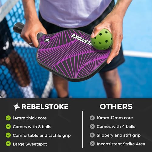 Complete Pickleball Set of 4 with Bag, Pickle Ball Paddle Set of 4, Designed in The USA, Pickleball Racket for Adults Comfort Grip, Indoor Outdoor Pickle Ball Kit, Pickleball Paddles 4 Pack