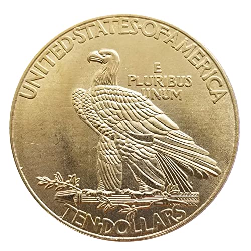 MarshLing Antique Liberty Indian Head Ten-Dollars Coin - Rare Coins Coins for Collectors Uncirculated Morgan Silver Dollars (Gold)
