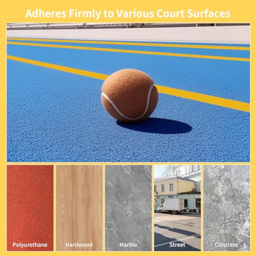 Pickleball Court Tape - 2" x 262 ft, Outdoor Pickleball Marking Kit, Yellow Tape for Temporary Court Lines - No Residue Easy to Apply & Remove - Perfect for Pickleball Court, Gym, Driveway (Yellow)