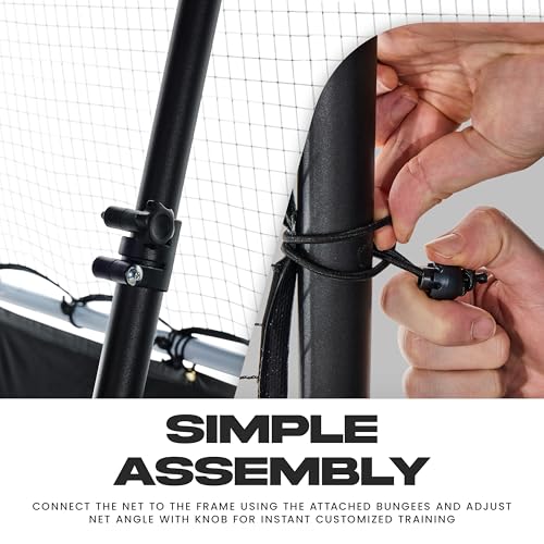 Franklin Sports Pickleball Rebounder Net - Pickleball Training + Practice Equipment - Portable Folding Net for Singles + Doubles Training - Court Markers Included - 83" Inches