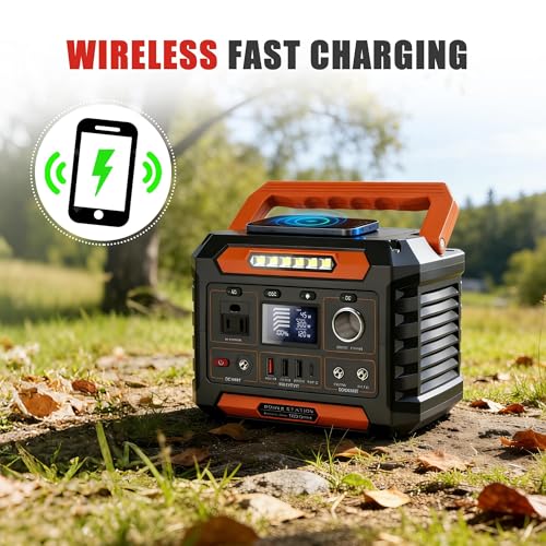 AWELTEC Portable Power Station 300W,78000Mah(288Wh) Lightweight Compact Solar Generator with AC DC USB Outlet,LED Light,Pass-Through Charging for Camping,Travel,Outdoors,Home Blackout