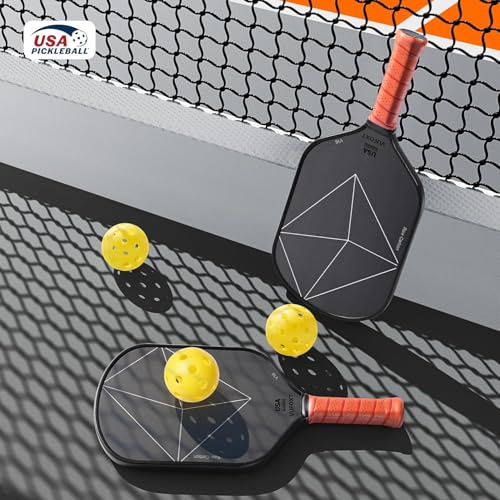 VUFOXT Pickleball Paddles, USAPA Approved T700 Raw Carbon Fiber Surface (CFS) High Spin 16MM PP Honeycomb Core