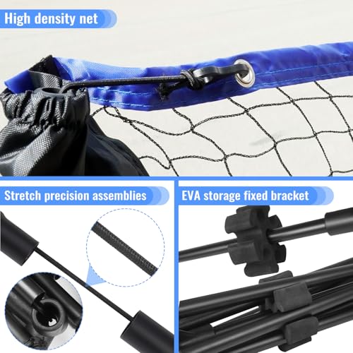 10FT Mini Portable Pickleball Net Set,Tennis net Set,Kids Volleyball net Set,Easy Setup for Driveways, backyards,Nylon Sports Net with Poles