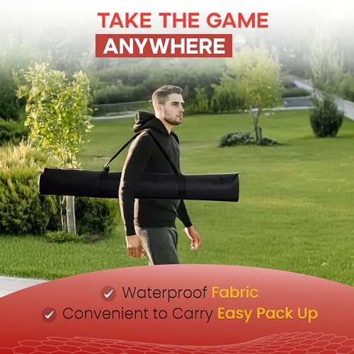 RAQSTACK - Pickleball Set of Portable Pickleball Net for Driveway & Court Marking Kit with Pickle Ball Bag - Easy Setup Outdoor & Indoor Pickle Ball Equipment for Recreational & Competitive Play