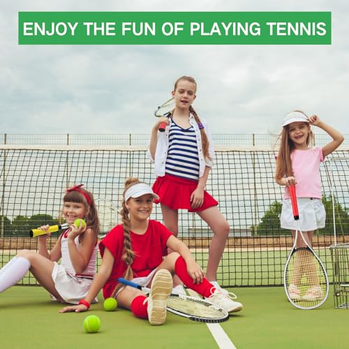 Motionchic 12 Pcs Tennis Rackets for Adult Recreational 12 Players 27'' Tennis Racket Set with 6 Balls Lightweight Tennis Rackets Bulk for Women Men Tennis Training and Beginner with Overgrip and Bag
