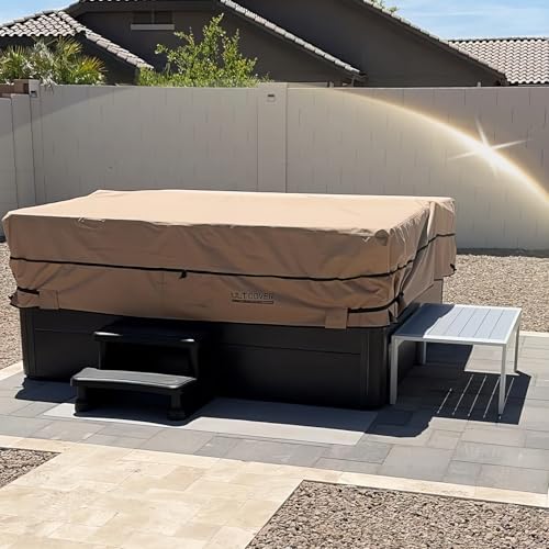 ULTCOVER Waterproof 600D Polyester Square Hot Tub Cover Outdoor SPA Covers 85 x 85 inch