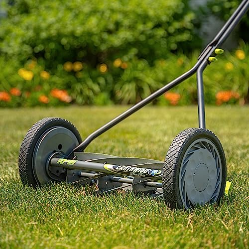 Earthwise 1715-16EW 16-Inch 7-Blade Push Reel Lawn Mower, Grey