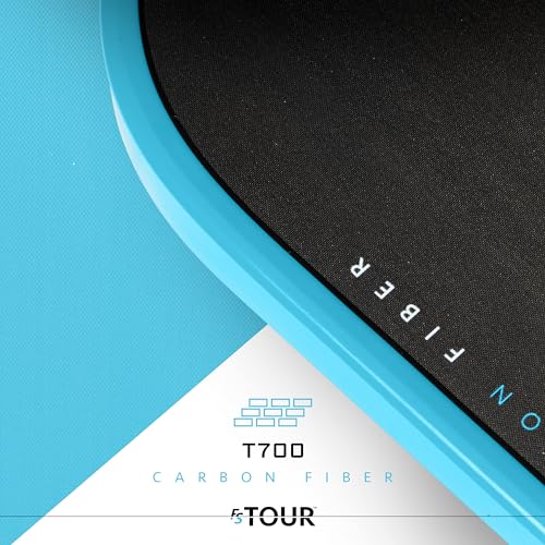 Franklin Sports Pro Pickleball Paddles - FS Tour Series Carbon Fiber Paddles - Official USA Pickleball (USAPA) Approved - Tempo Pro Player - 16mm Polymer Core - Blue