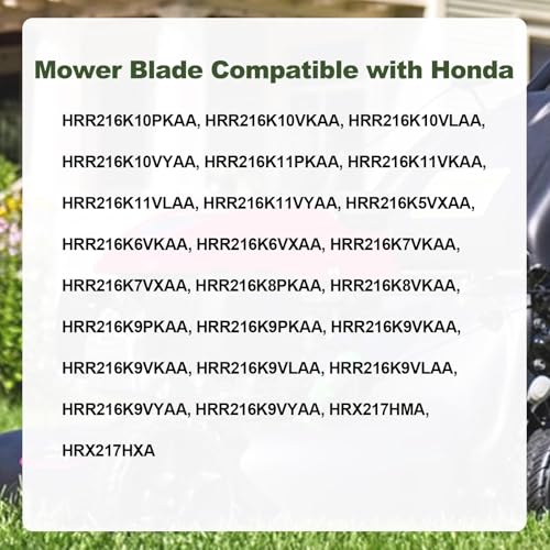 joytrace 72531-VH7-000 & 72511-VL0-S00 Mulching Blades Kit for Honda HRX217/HRR216 21" Microcut Twin Blade Kit - Complete Maintenance Kit with Air Filter 17211-Z8B-901,Spark Plug,Bolts and Spacer