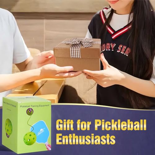 Pickleball Trainer - Continuous Rebound Pickleball Drills Enhance Reaction Time & Hand-Eye Coordination - Ideal Gift for All Skill Levels (Silver)