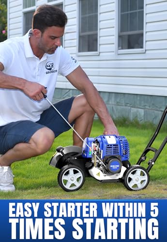 Wild Badger Power Sidewalk Edger Lawn Tool Gas 31cc WB31CCED, Blue