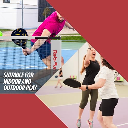 Reboundia Portable Pickleball Net System - Official Regulation Size Pickle Ball Net for Outdoor and Indoor Use Durable and Lightweight Pickleball Nets for Competitive and Recreational Play