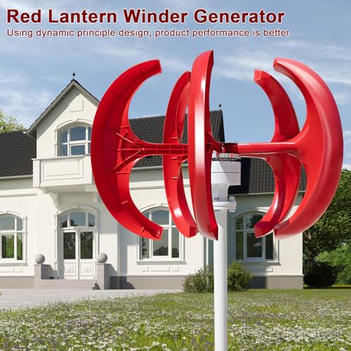 Wind Turbine Generator Kit 1000W 12V 24V Vertical Axis 5 Blade Lantern Windmill Generator for Home Use Marine Streetlight Power Systems
