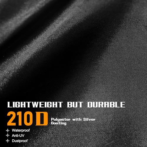 Zero-Turn Mower Cover Waterproof Outdoors,Anti-UV 210D Polyester ,Universal Fit Riding Lawn Tractor Covers Up to 60" Decks,Against UV,Dust,Dirt,Wind for All Weather Use,79"Lx46"Wx55"H-Basics