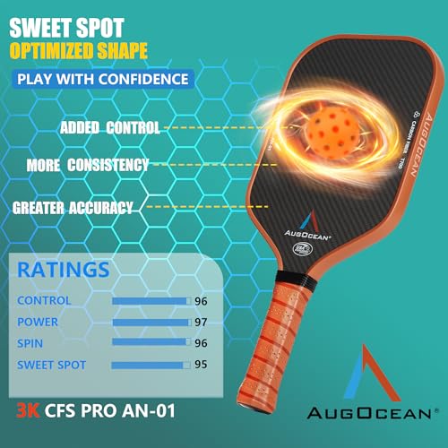 Pickleball Paddles Set of 2,Carbon Pickleball Paddle Set Pro,3K Raw Carbon Fiber Surface with High Grit and Spin,T700SC Carbon Fiber Pickle ball Rackets 16 MM,USAPA Approved,2 Covers(Black-brown 2PCS)