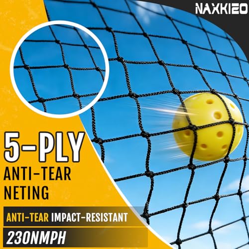 NaxKizo 7x7 FT Pickleball Rebound Net, Pickleball Net for Dinks Volleys Hits Training, Freely Adjustable Angle Various Ball Practice Rebounder for Outdoor Indoor