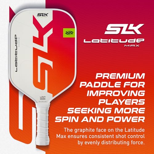 Selkirk Sport SLK Latitude 2.0 13mm Pickleball Paddle | Graphite Face with SpinFlex Surface & SX4 Polymer Core | Lightweight Pickleball Paddles for Men & Women | Control, Spin & Power | Sunset