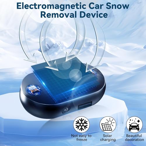 4pcs AntiFreeze Electromagnetic Car Snow Removal Device, Solar Electromagnetic Car Snow Removal Device, Portable Ca r Defroster,Fast and Efficient Vehicle Microwave Deicing Instrument for Ice Scraping