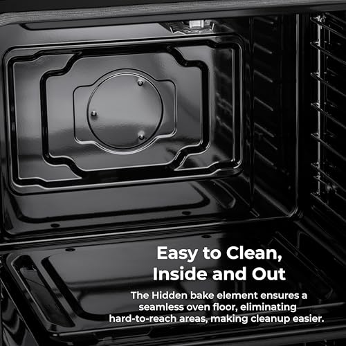 Kenmore 5.6 cu. ft. Front Control Gas Range Oven with 5 Cooktop Burners - Ultra Durable Chrome Racks, Turbo Boil, Hidden Bake, Dishwasher-Safe Grates, Storage Drawer, LP Kit - Stainless Steel