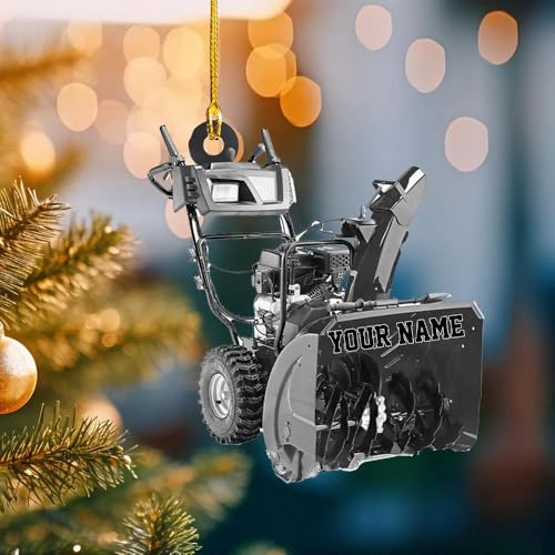Personalized Snow Blower Keychain, Custom Plower Keychain, Gift for Winter Maintenance Workers, Snow Removal Equipment Keychains