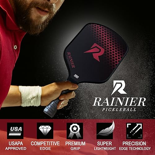 Fiberglass Pickleball Paddles Set of 2 | USAPA Approved Pickleball Paddle | 2 Rackets, 2 Balls, 1 Sling Carry Bag | 16mm Pickle Ball Paddle Set for Men and Women