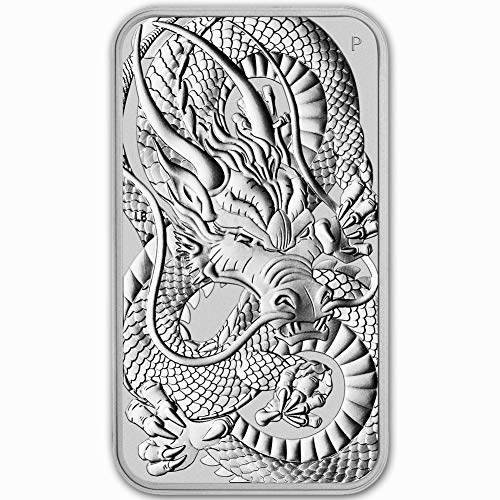 2018 - Present (Random Year) P 1 oz Silver Bar Australia Perth Mint Dragon Series Rectangular Coin Brilliant Uncirculated with Certificate of Authenticity $1 Seller BU