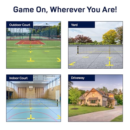 Acpape Pickleball Court Marking Kit | with 33ft Long Tape Measure and Reference Cards | Pickleball Accessories | Pickleball Court Lines | Temporary Pickleball, Badminton, Volleyball Court |